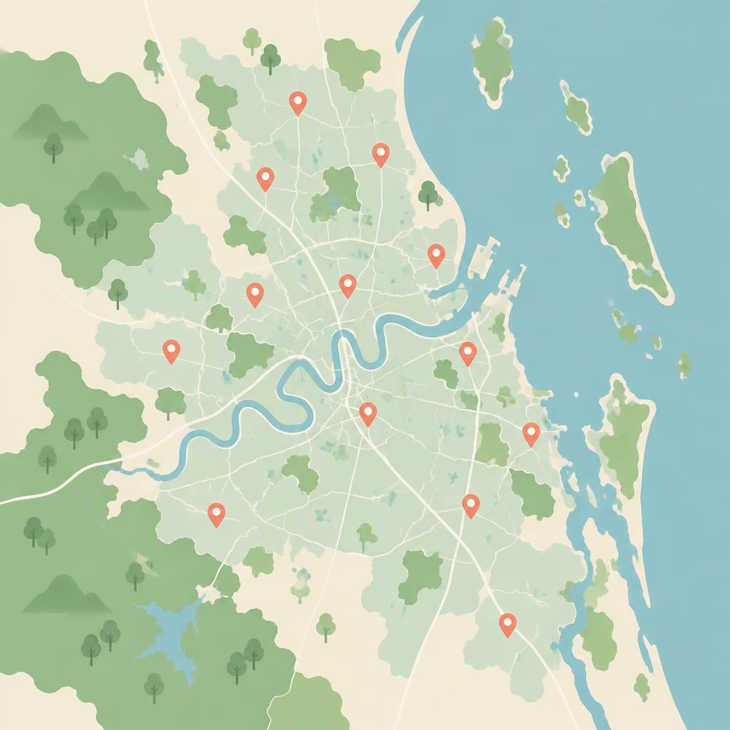 Map of Greater Brisbane showing the areas PHYSITEK travels to